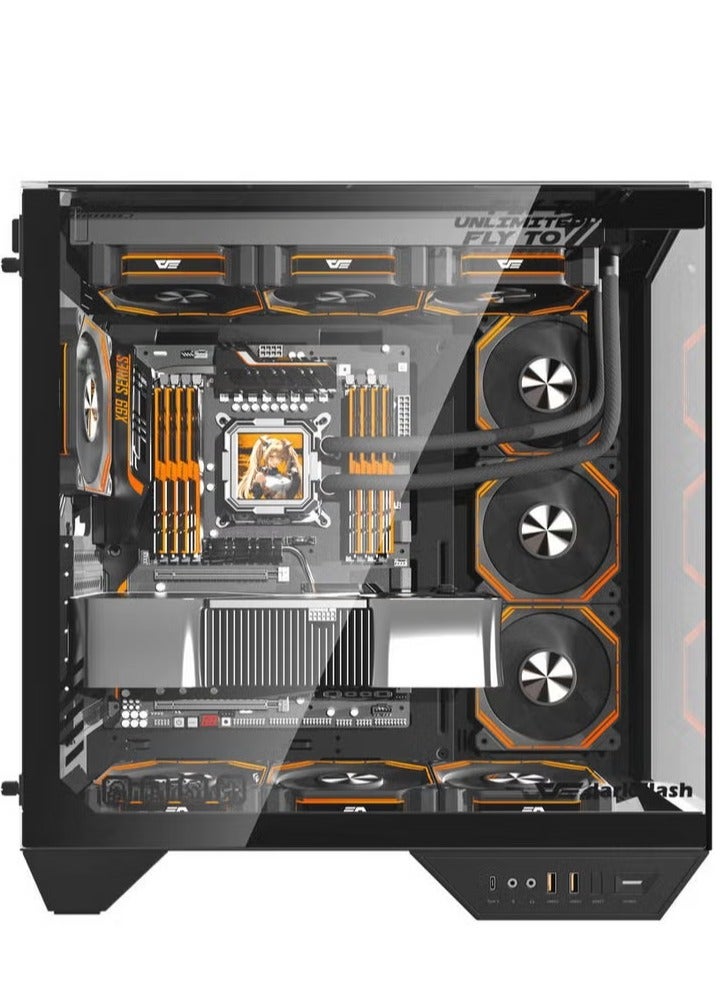 GALAX Beast Core i7-14700K - RTX 5070 Gaming PC - High-End 8K Video Rendering - Intel Core i7-14700K Processor, 20 Cores & 28 Threads, Nvidia GeForce RTX 5070 12GB Graphics Card, 32GB DDR5 6000MHz Ram, 1TB NVMe Gen4 SSD, 360mm Liquid Cooler, 850W 80 Plus Gold Power Supply, Windows 11 Pro, Wi-Fi Ready Black - Image 2